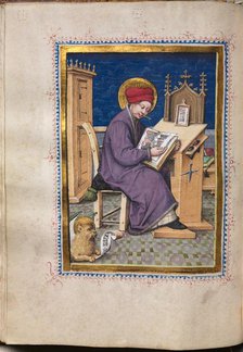 Gospel Book with Evangelist Portraits: Saint Mark, c. 1480. Creator: Hausbuch Master (German).