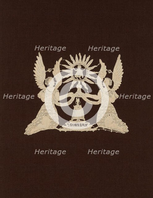 Panel (Center Motif For a Liturgical Piece), Europe, 1775/1800. Creator: Unknown.