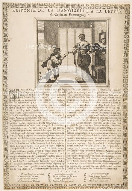Young Lady's Reply to the Captain's Letter, ca. 1636. Creator: Abraham Bosse.