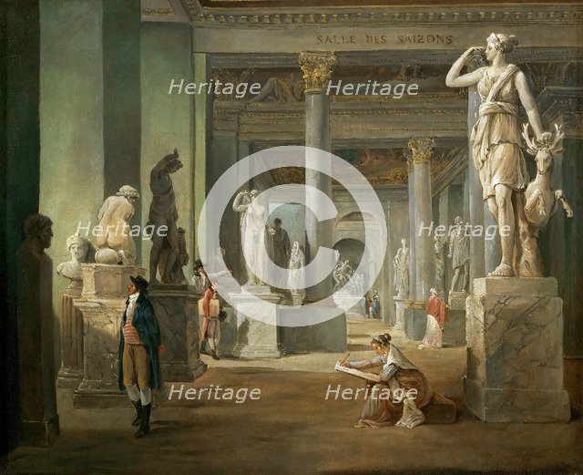 La salle des Saisons au Louvre. Artist: Robert, Hubert (1733-1808)