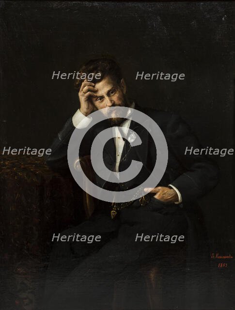 Portrait of the conductor and composer Eduard Nápravník (1839-1916), 1889. Creator: Kohanova, V. (active ca 1900).