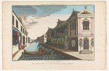 View of a street on a canal in Leiden, 1735-1805.  Creator: Unknown.