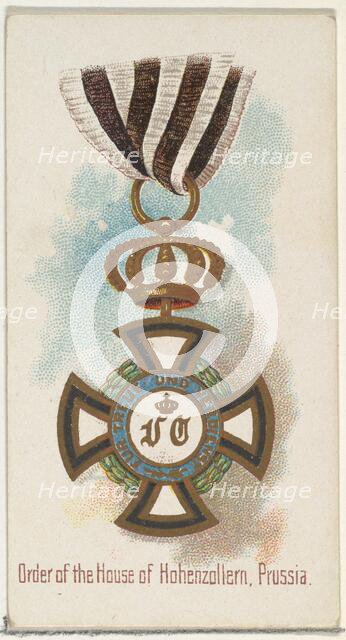 Order of the House of Hohenzollern, Prussia, from the World's Decorations series (N30) for..., 1890. Creator: Allen & Ginter.