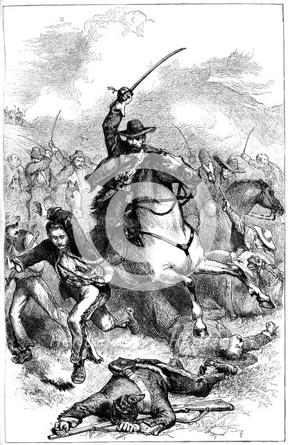 Battle of Buena Vista, Mexico, 1847 (c1880). Artist: Unknown