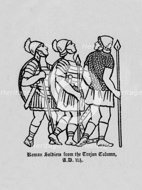 'Roman Soldiers from the Trajan Column A.D. 114', 1910. Artist: Unknown.