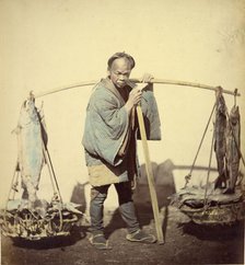 Fishmonger, 1866-1867. Creator: Felice Beato.