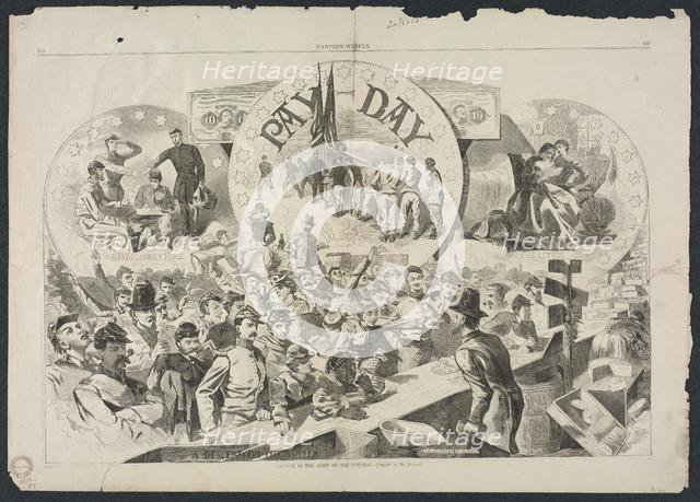 Pay Day in the Army of the Potomac, 1863. Creator: Winslow Homer (American, 1836-1910).
