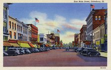 East Main Street, Galesburg, Illinois, USA, 1940. Artist: Unknown