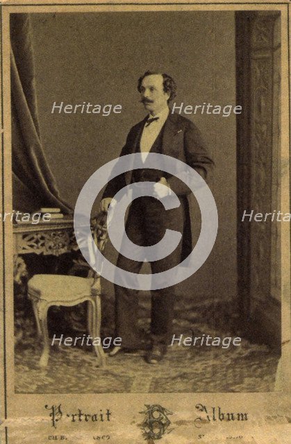 Marius Petipa, Russian ballet dancer and choreographer, c1855. Artist: Charles Bergamasco