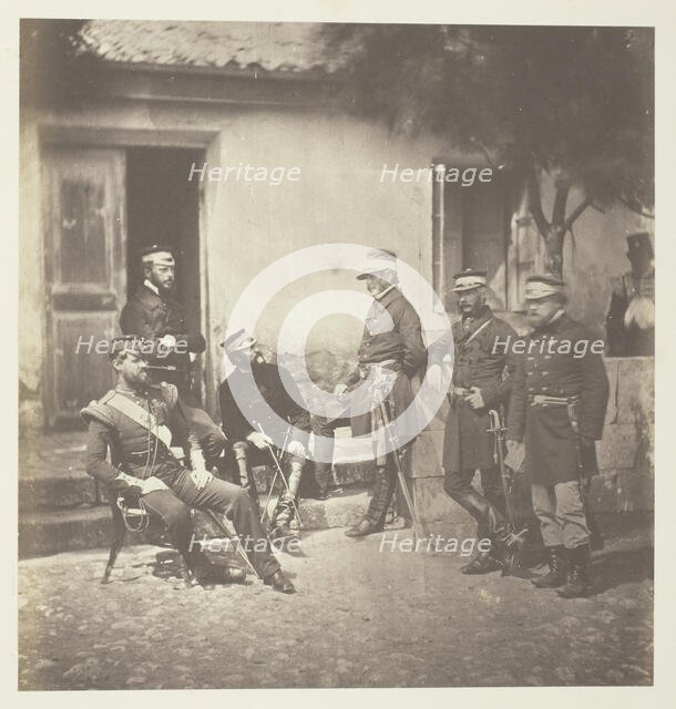 Major General Estcourt and Staff, 1855. Creator: Roger Fenton.