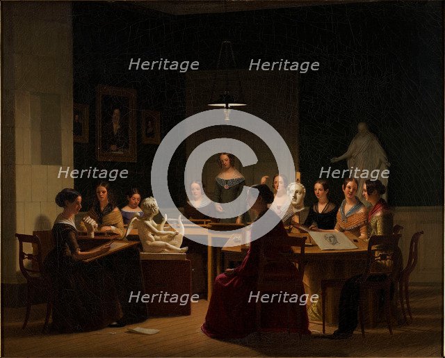 The art school in Gothenburg. Artist: Hansen, Lars (1813-1872)