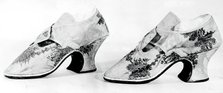 Pair of Shoes, England, c.1750s. Creator: Unknown.