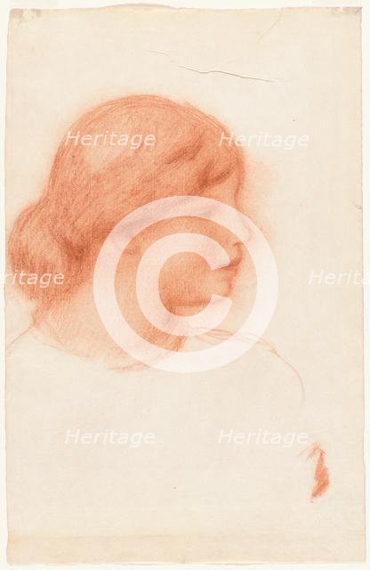 Profile of a Young Woman, c. 1910. Creator: Pierre-Auguste Renoir (French, 1841-1919).
