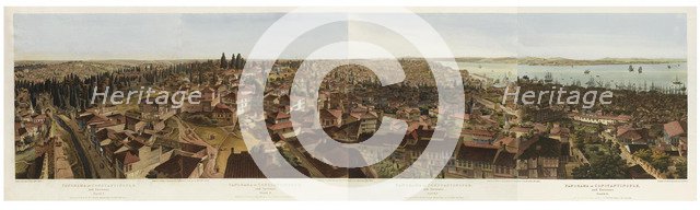 Panorama of Constantinople. Artist: Barker, Henry Aston (1774-1856)