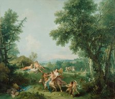 Landscape with the Education of Bacchus, 1744. Creator: Francesco Zuccarelli.