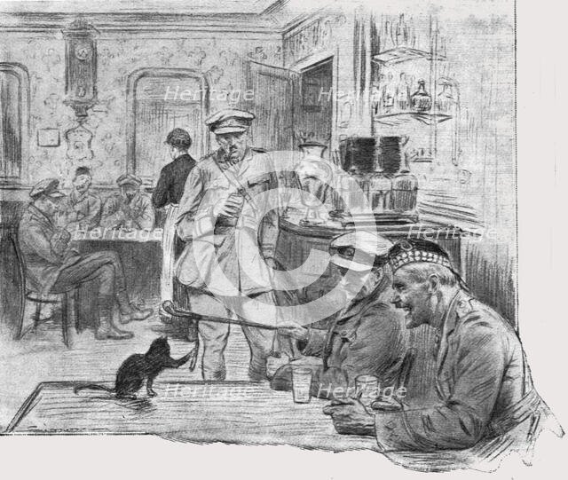 'L'Armee Britannique dans le Nord de la France; de 18 a 19 heurs, au café de l'Hotel..., 1916. Creator: Unknown.