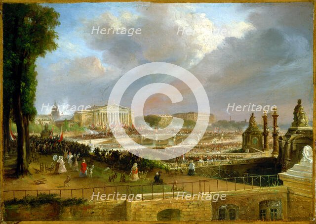 Proclamation of the Republic on the portico of the Chamber of Deputies, May 4, 1848. Creator: Unknown.