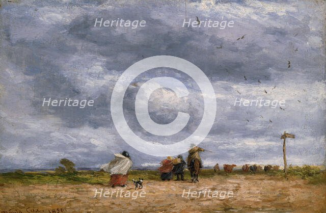 The Cross Roads, 1850. Creator: David Cox the elder.