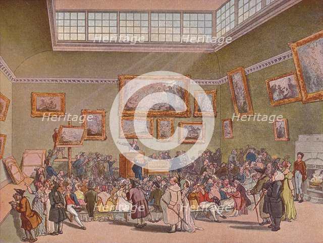 Christie's Auction Rooms, (1790), 1901. Artist: Augustus Charles Pugin