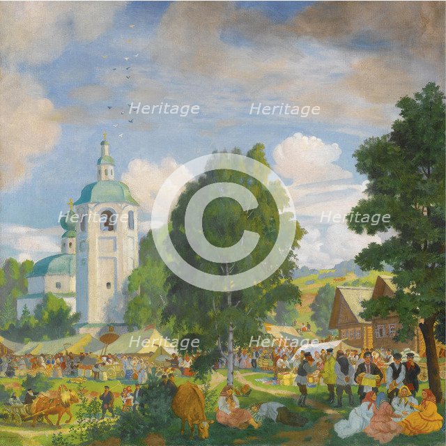 The Village Fair, 1920. Artist: Kustodiev, Boris Michaylovich (1878-1927)