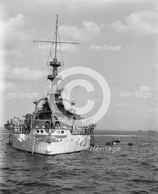 U.S.S. Indiana, between 1895 and 1901. Creator: Unknown.