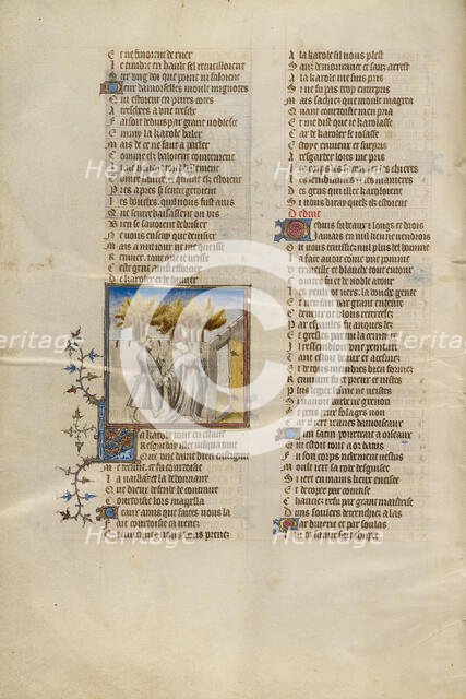 The Female Personification of Courtesy Opening a Garden Door to the Lover, about 1405. Creator: Unknown.