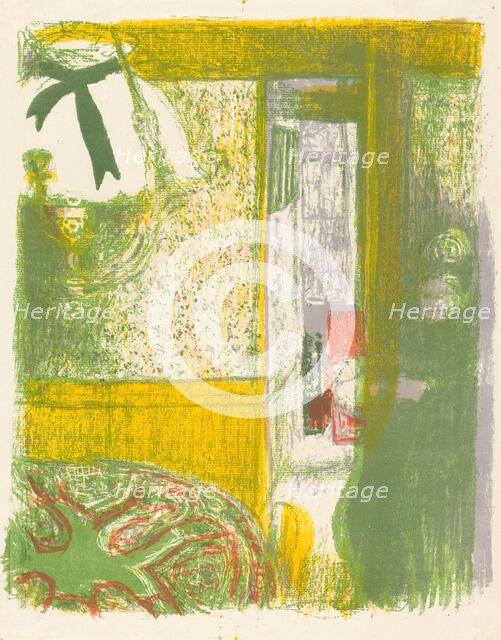 Interior with Hanging Lamp (Interieur a la suspension), 1899. Creator: Edouard Vuillard.