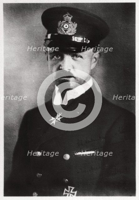Captain Peter Strasser, German airship fleet commander, World War I, 1916-1918 (1933). Artist: Unknown