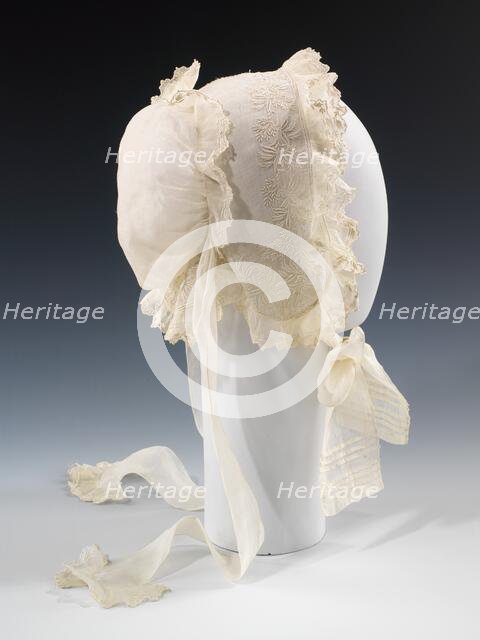 Morning cap, American, 1837. Creator: Unknown.