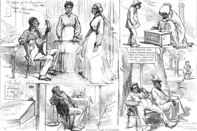 Sketches in Philadelphia, by our special artists, 1876. Creator: Unknown.