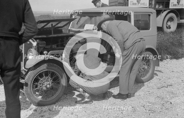 Wolseley Hornet at the B&HMC Brighton Motor Rally, 1930. Artist: Bill Brunell.
