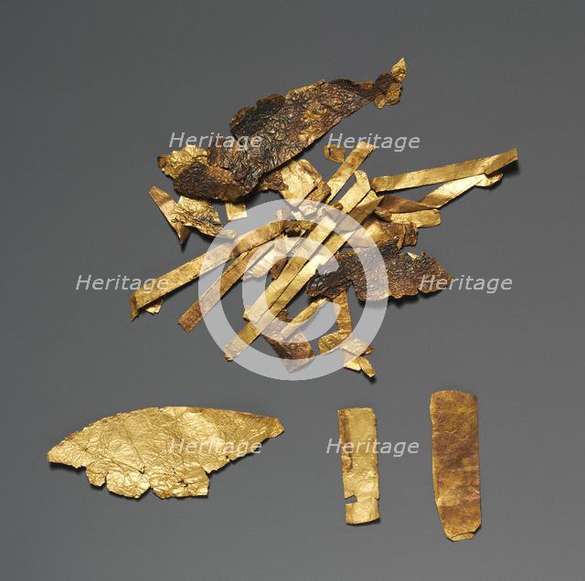 Fragments of Decoration from Funerary Equipment, 2040-1648 BC. Creator: Unknown.