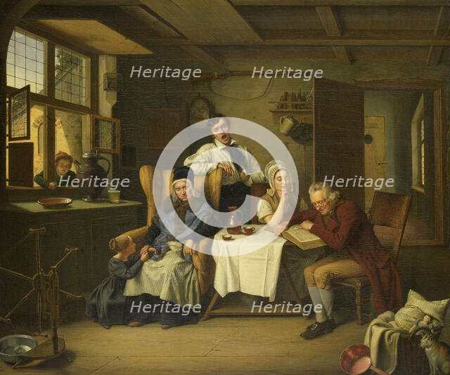 Bible Reading, 1831. Creator: Eduard Pistorius.