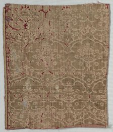 Velvet Fragment, 1400s. Creator: Unknown.