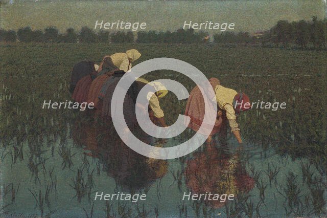 Rice workers, 1897. Creator: Morbelli, Angelo (1853-1919).