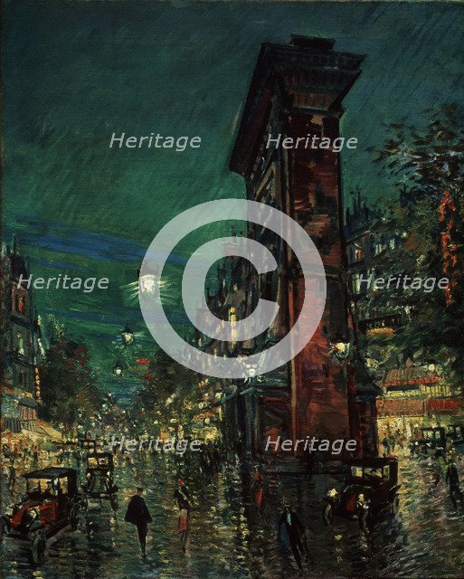 Paris, Porte Saint-Denis, 1923-1939. Artist: Korovin, Konstantin Alexeyevich (1861-1939)