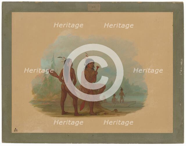 Two Young Hyda Men, 1855/1869. Creator: George Catlin.