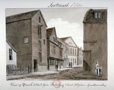 View of Parish Street and Artillery Street, Bermondsey, London, 1828. Artist: John Chessell Buckler