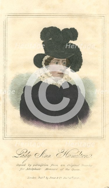 Lady Anne Hamilton, 1820. Artist: Anon
