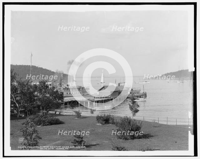 The Harbor from Newport House, Bar Harbor, Mt. i.e. Mount Desert Island, Me., c1901. Creator: Unknown.