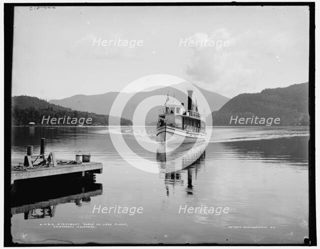 Steamboat Doris on Lake Placid, Adirondack Mountains, (1902?). Creator: William H. Jackson.
