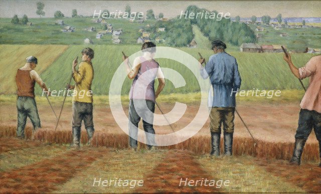 The Reapers, 1930s. Artist: Klyun, Ivan Vassilyevich (1873-1942)