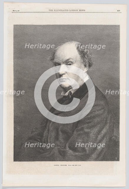 Daniel Maclise, R.A., from "Illustrated London News", May 9, 1868. Creator: Mason Jackson.