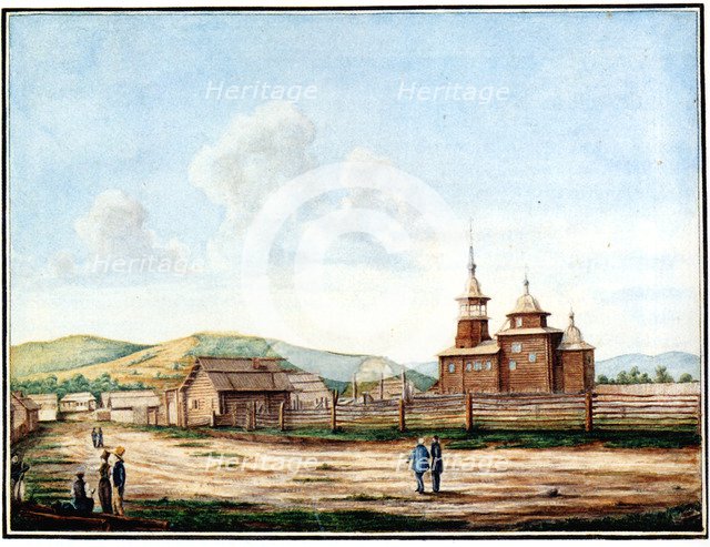 Church in Chita, 1829-1839. Artist: Bestuzhev, Nikolai Alexandrovich (1791-1855)