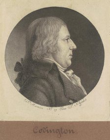 Coddington, 1797. Creator: Charles Balthazar Julien Févret de Saint-Mémin.