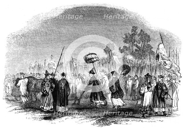 'The annual spring festival', 1847. Artist: Evans