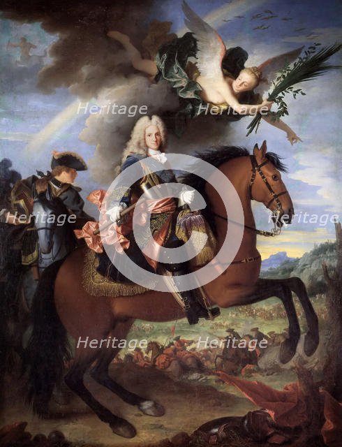 Equestrian Portrait of Philip V (1683-1746), King of Spain, 1723. Creator: Ranc, Jean (1674-1735).