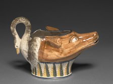 Fox and Swan Creamer, c. 1800. Creator: Unknown.