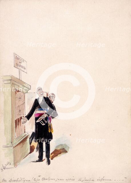 The Panama Canal: the French Ministry of Justice discovers that the bank account of the..., 1897. Creator: HS Robert.