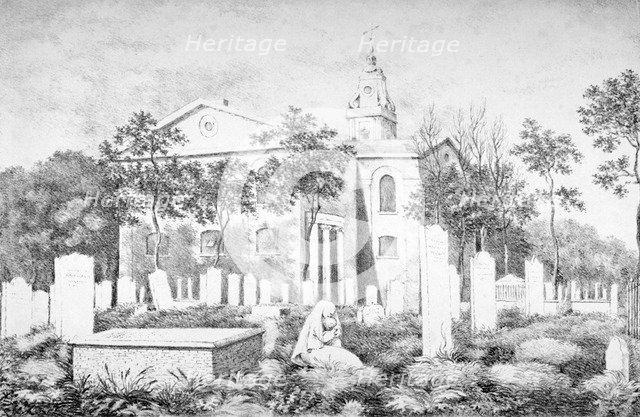 Church of St John at Hackney, London, c1820.           Artist: A Gordon